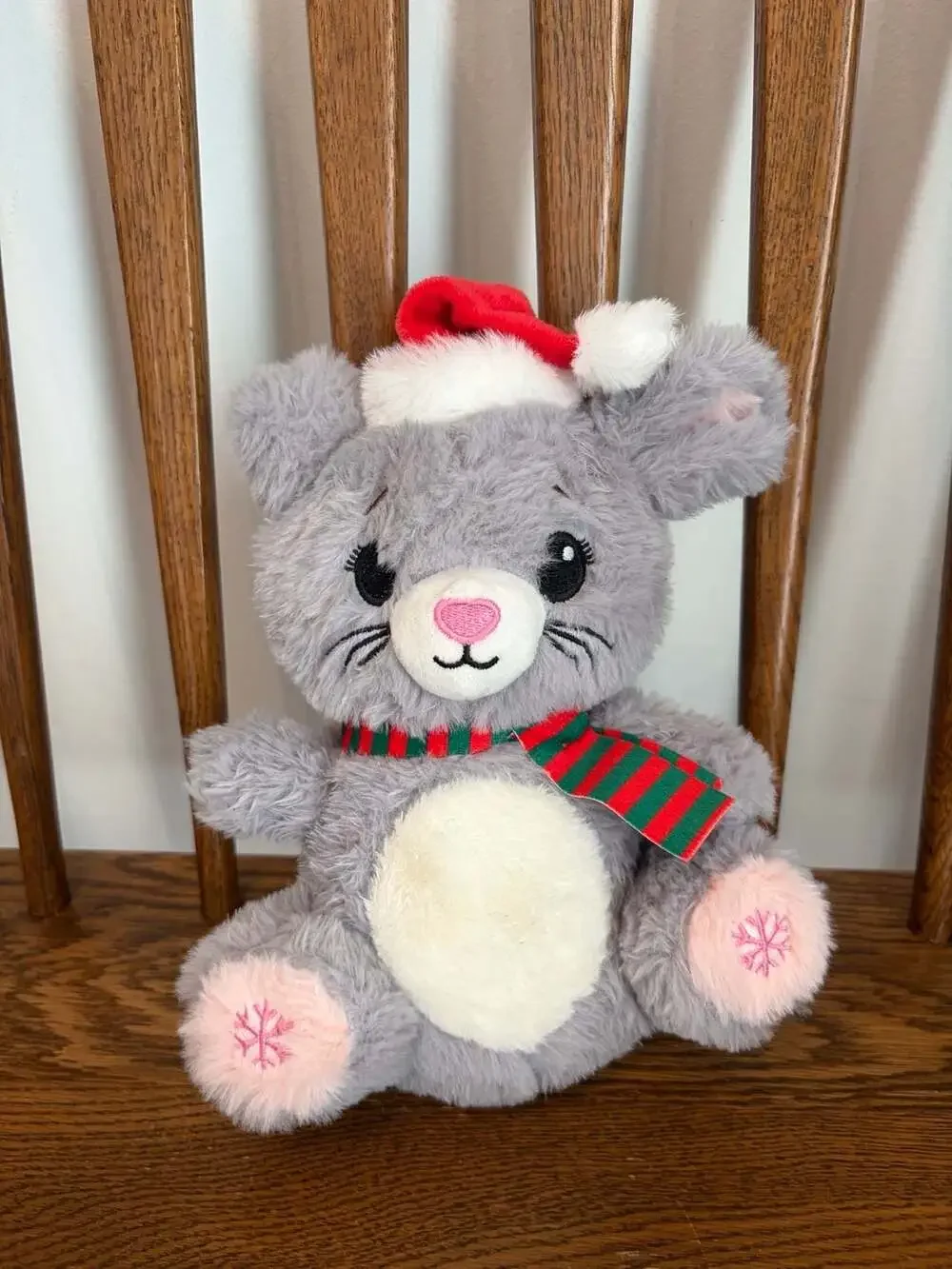 Giftable World 8-inch Merry Mouse Christmas Plush with Squeaker and Crinkle